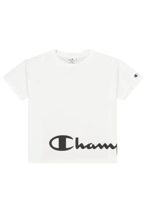 Champion Damski T-shirt Crewneck T-shirt 114431WW001 Biały | Sklep Monotox