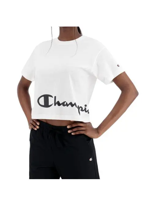 Champion Damski T-shirt Crewneck T-shirt 114431WW001 Biały | Sklep Monotox