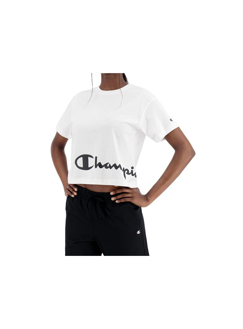 Champion Damski T-shirt Crewneck T-shirt 114431WW001 Biały | Sklep Monotox