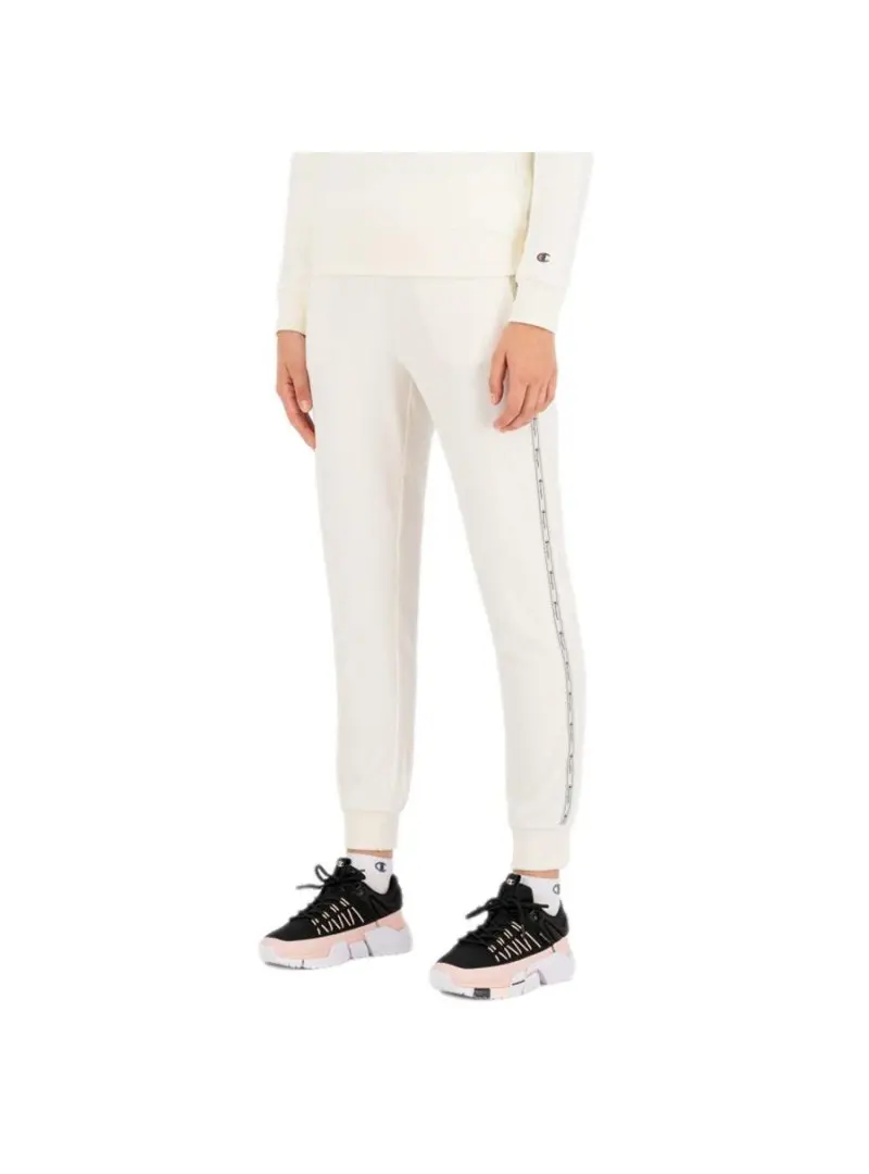 Champion Damskie Spodnie Rib Cuff Pants 114439WW005 Biały | Sklep Monotox
