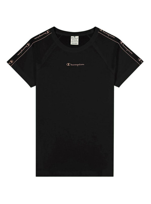 Champion Damski T-shirt Crewneck T-shirt 114720KK001 Czarny | Sklep Monotox