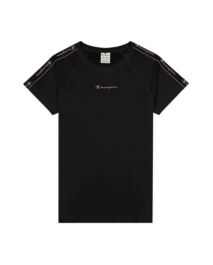 Champion Damski T-shirt Crewneck T-shirt 114720KK001 Czarny | Sklep Monotox