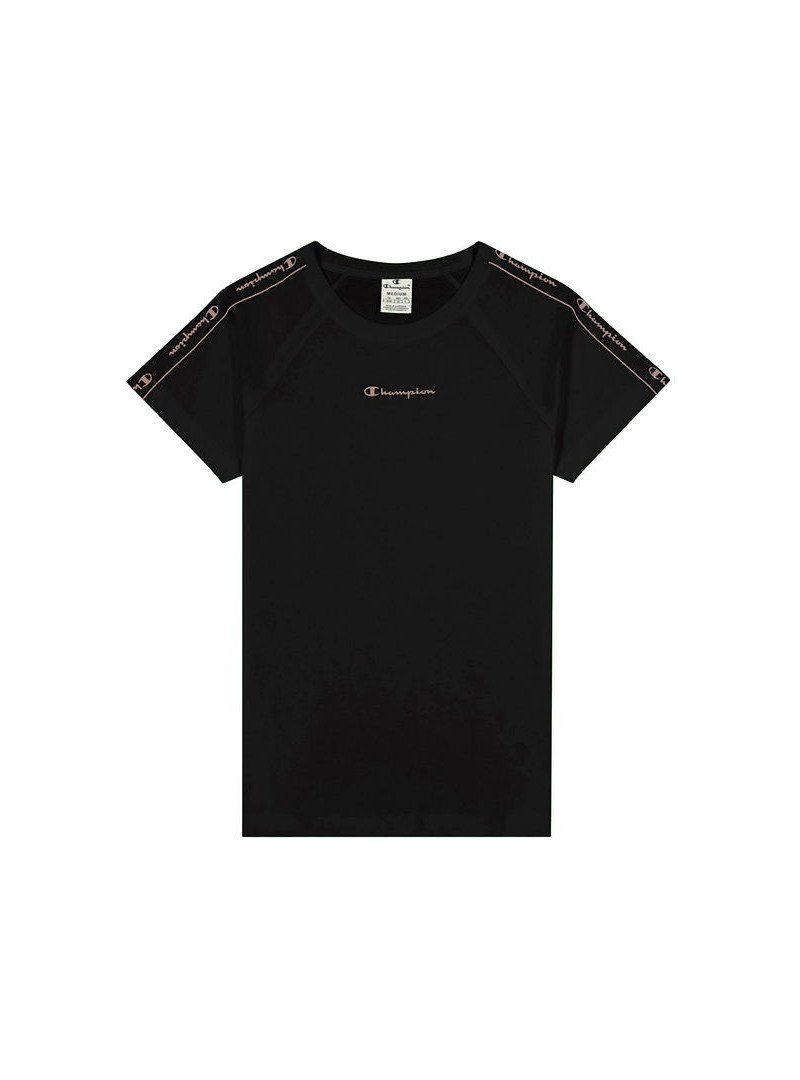 Champion Damski T-shirt Crewneck T-shirt 114720KK001 Czarny | Sklep Monotox