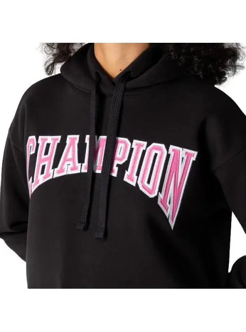 Champion Damska Bluza Hooded Sweatshirt 114766KK001 Czarny | Sklep Monotox