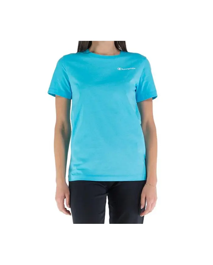 Champion Damski T-shirt Crewneck T-shirt 114912BS128 Niebieski | Sklep Monotox