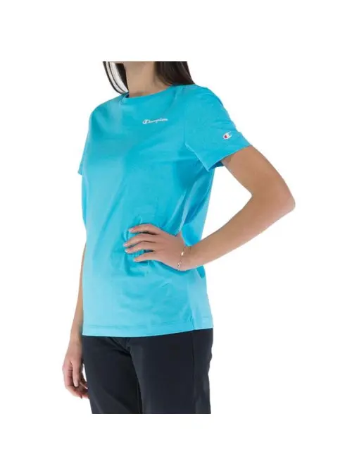Champion Damski T-shirt Crewneck T-shirt 114912BS128 Niebieski | Sklep Monotox