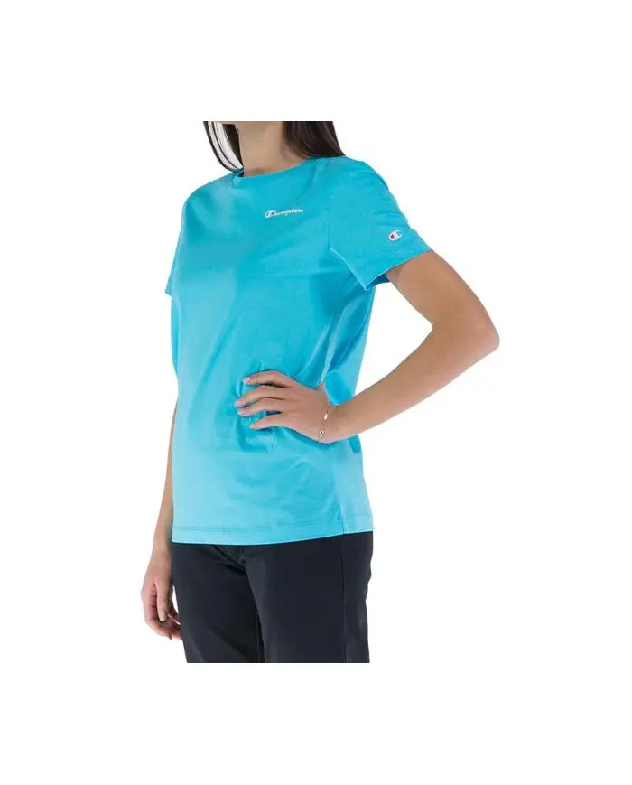 Champion Damski T-shirt Crewneck T-shirt 114912BS128 Niebieski | Sklep Monotox