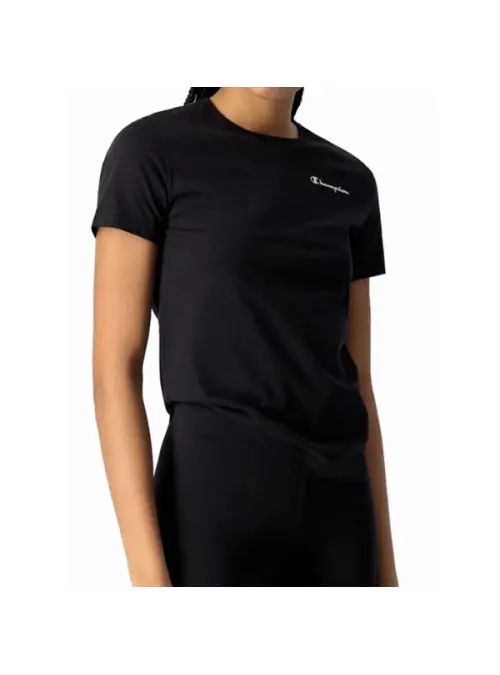 Champion Damski T-shirt Crewneck T-shirt 114912KK001 Czarny | Sklep Monotox