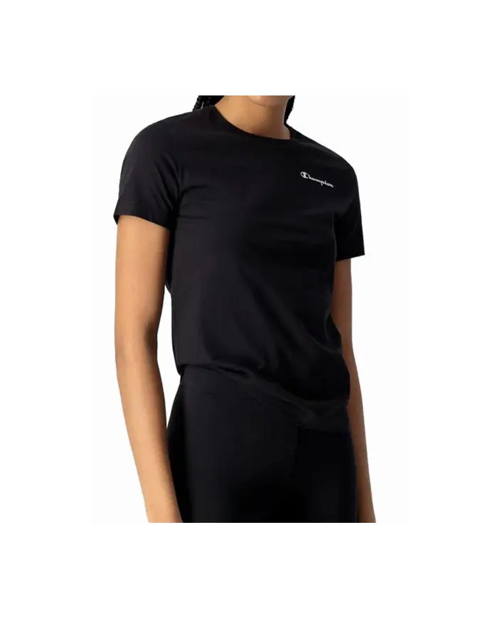 Champion Damski T-shirt Crewneck T-shirt 114912KK001 Czarny | Sklep Monotox