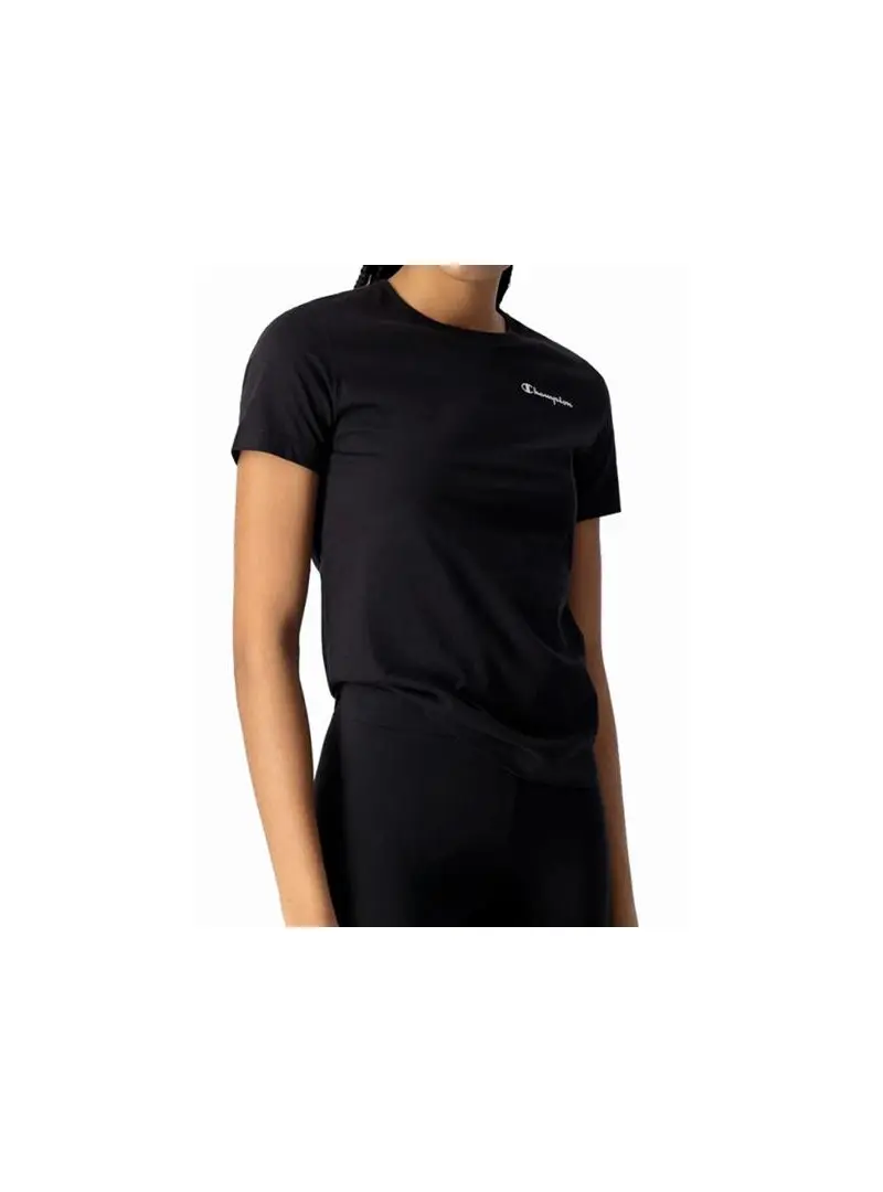 Champion Damski T-shirt Crewneck T-shirt 114912KK001 Czarny | Sklep Monotox