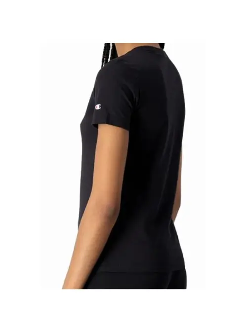 Champion Damski T-shirt Crewneck T-shirt 114912KK001 Czarny | Sklep Monotox