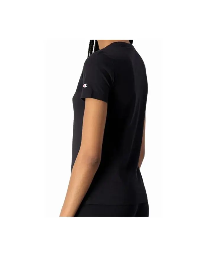Champion Damski T-shirt Crewneck T-shirt 114912KK001 Czarny | Sklep Monotox
