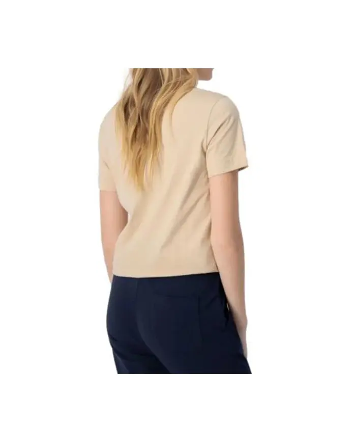 Champion Damski T-shirt Crewneck T-shirt 114912MS073 Beżowy | Sklep Monotox