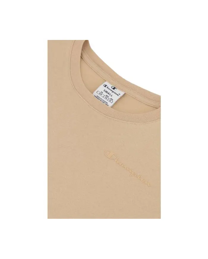 Champion Damski T-shirt Crewneck T-shirt 114912MS073 Beżowy | Sklep Monotox