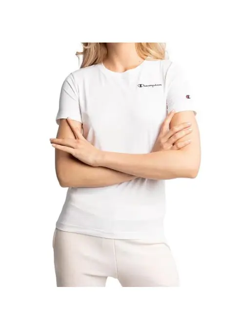Champion Damski T-shirt Crewneck T-shirt 114912WW001 Biały | Sklep Monotox