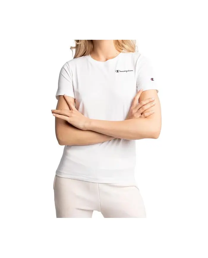 Champion Damski T-shirt Crewneck T-shirt 114912WW001 Biały | Sklep Monotox