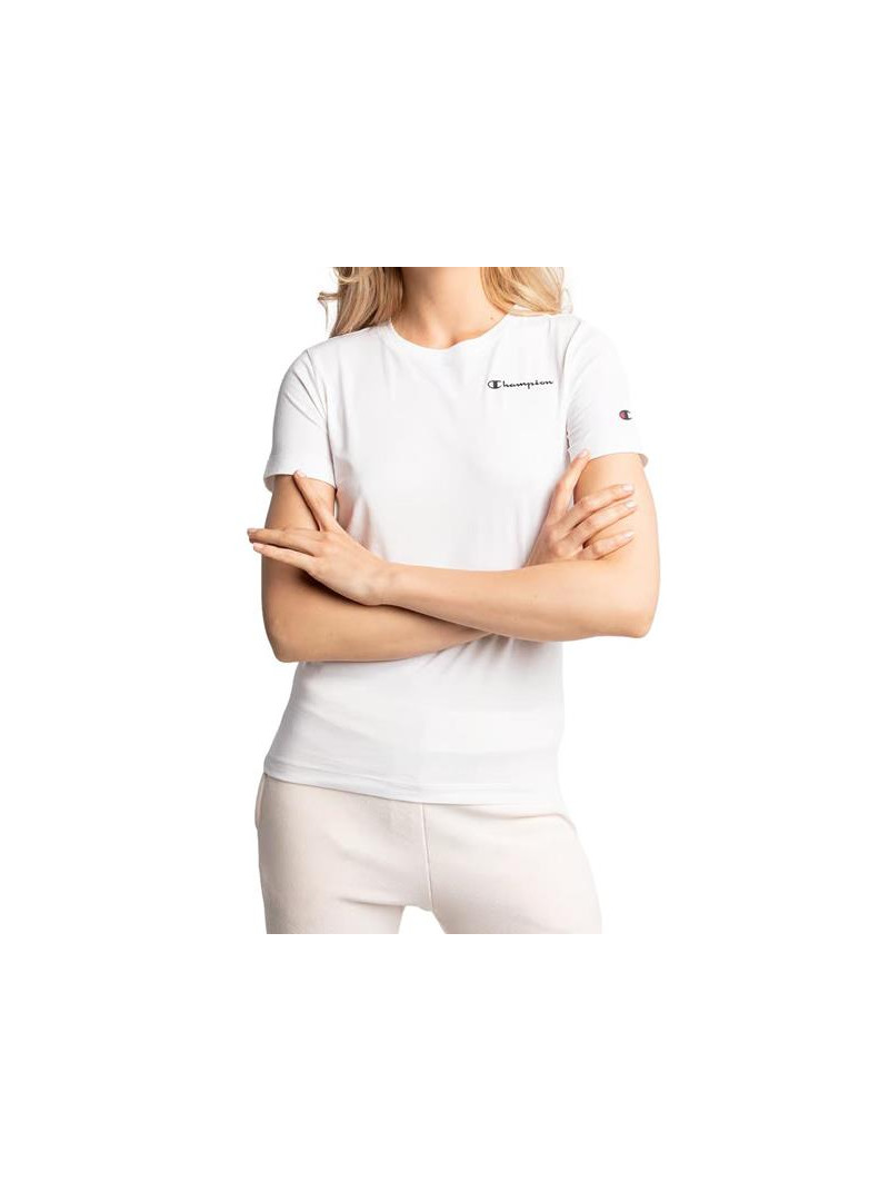 Champion Damski T-shirt Crewneck T-shirt 114912WW001 Biały | Sklep Monotox