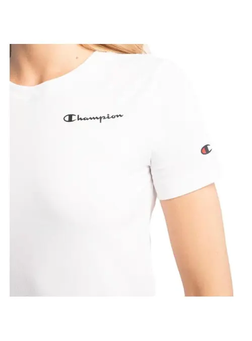Champion Damski T-shirt Crewneck T-shirt 114912WW001 Biały | Sklep Monotox