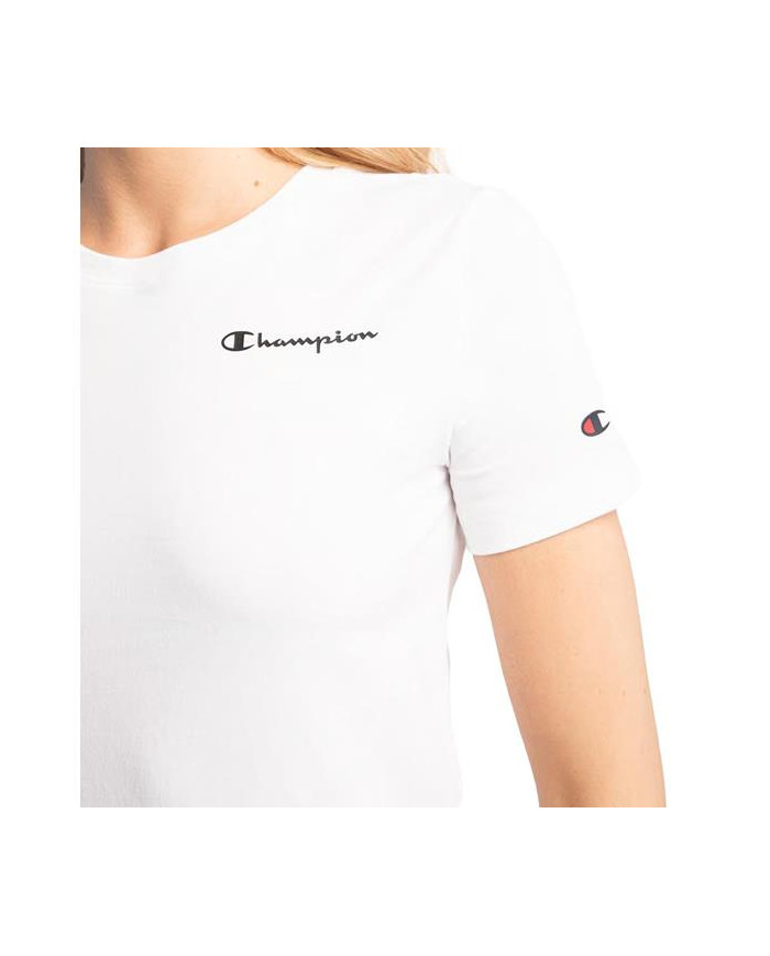 Champion Damski T-shirt Crewneck T-shirt 114912WW001 Biały | Sklep Monotox