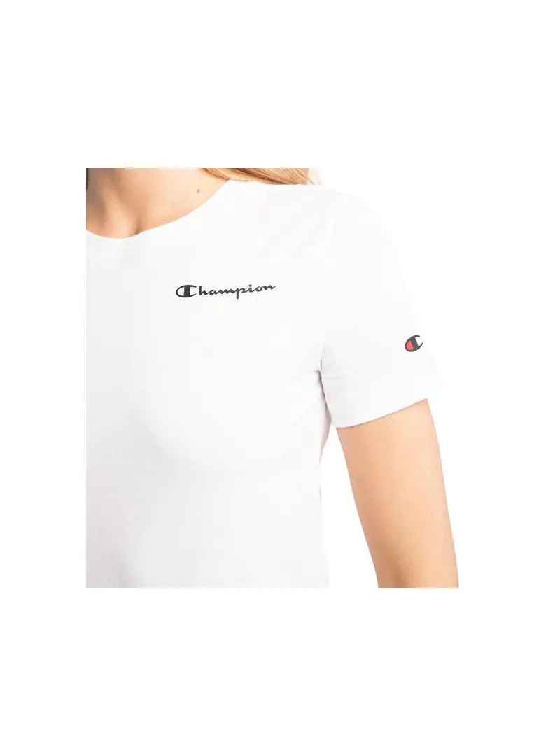 Champion Damski T-shirt Crewneck T-shirt 114912WW001 Biały | Sklep Monotox