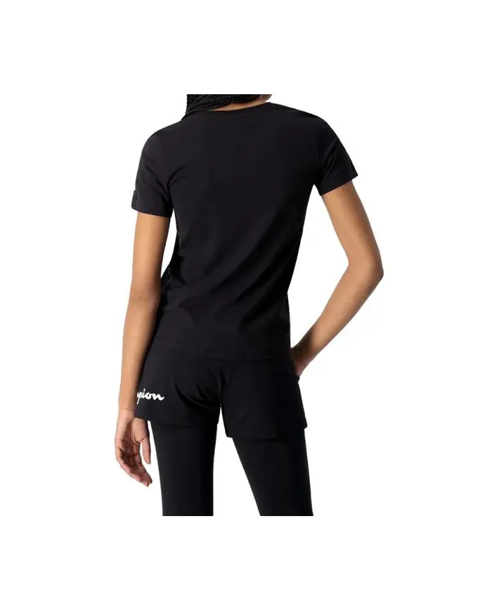 Champion Damski T-shirt V-neck T-shirt 114913KK001 Czarny | Sklep Monotox