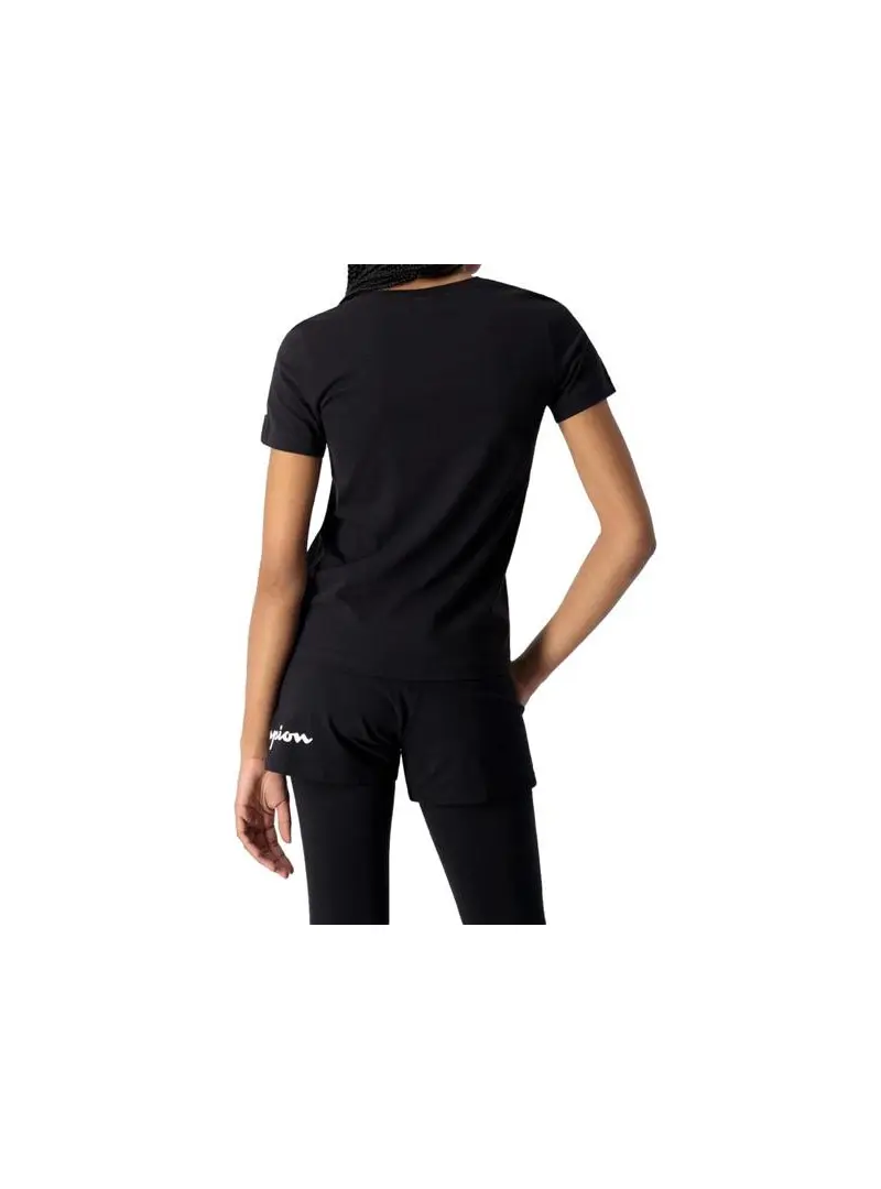 Champion Damski T-shirt V-neck T-shirt 114913KK001 Czarny | Sklep Monotox