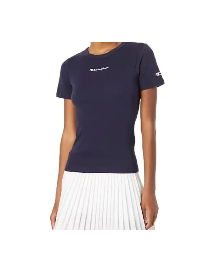 Champion Damski T-shirt Crewneck T-shirt 115430BS501 Granatowy | Sklep Monotox