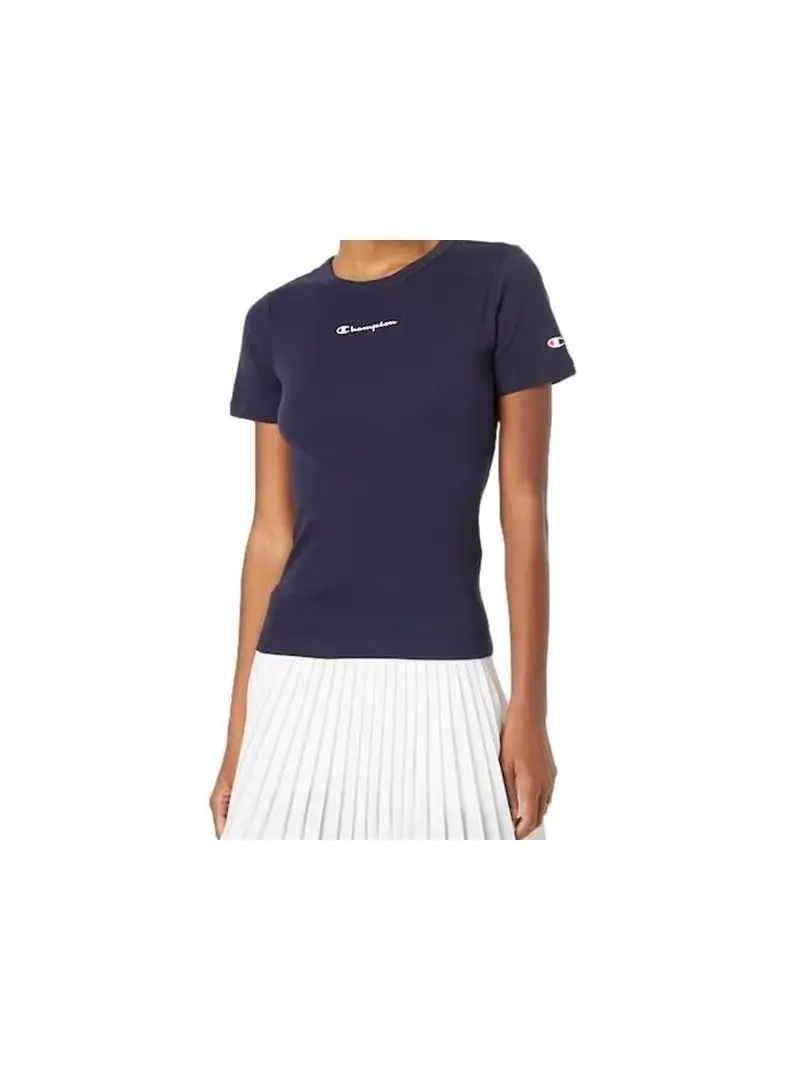 Champion Damski T-shirt Crewneck T-shirt 115430BS501 Granatowy | Sklep Monotox