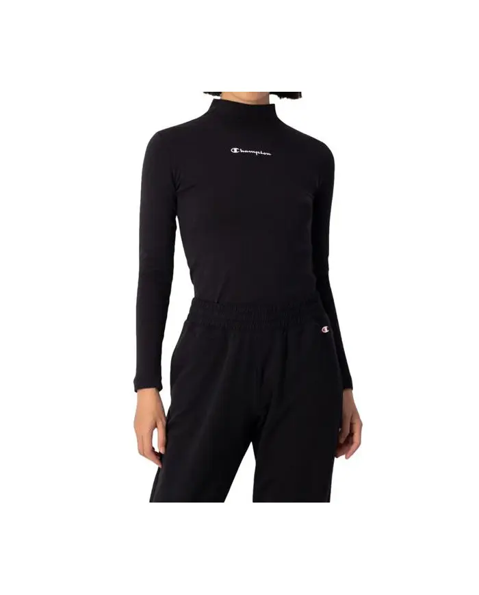 Champion Damski T-shirt High Neck T-shirt 115432KK001 Czarny | Sklep Monotox
