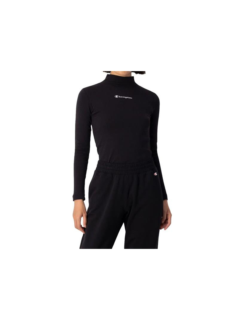 Champion Damski T-shirt High Neck T-shirt 115432KK001 Czarny | Sklep Monotox