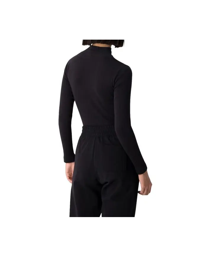 Champion Damski T-shirt High Neck T-shirt 115432KK001 Czarny | Sklep Monotox