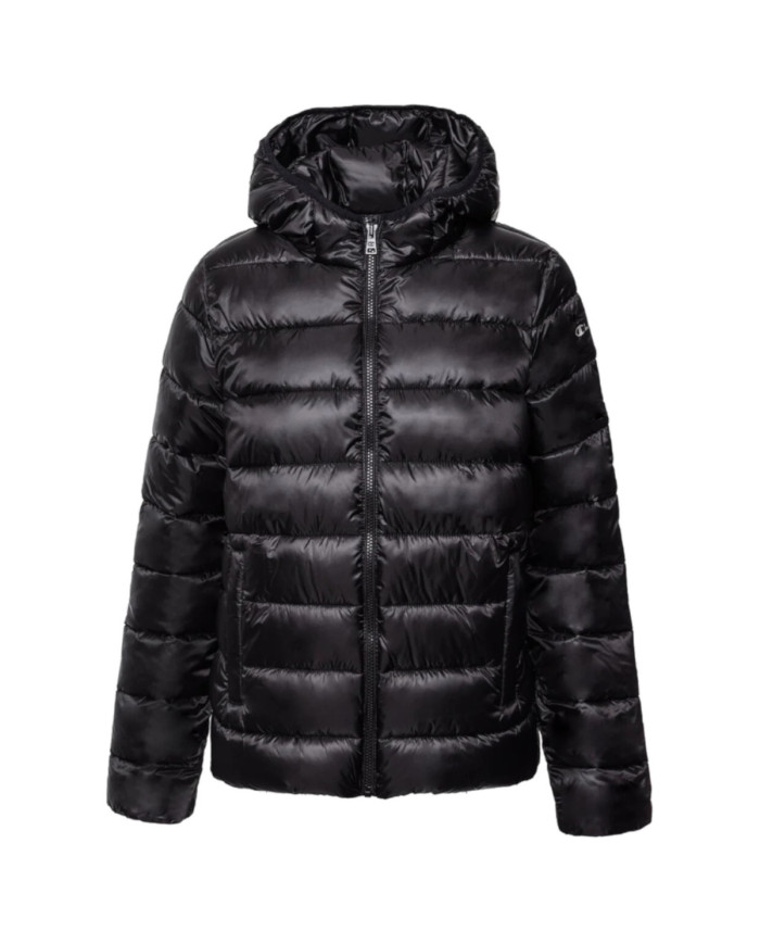 Champion Damska Kurtka Hooded Polyfilled Jacket 115750KK001 Czarny | Sklep Monotox