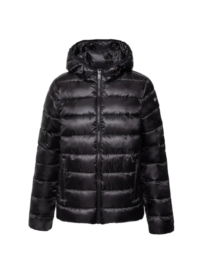 Champion Damska Kurtka Hooded Polyfilled Jacket 115750KK001 Czarny | Sklep Monotox