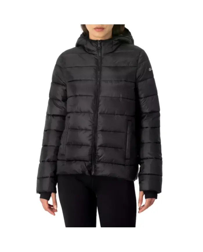 Champion Damska Kurtka Hooded Polyfilled Jacket 115750KK001 Czarny | Sklep Monotox