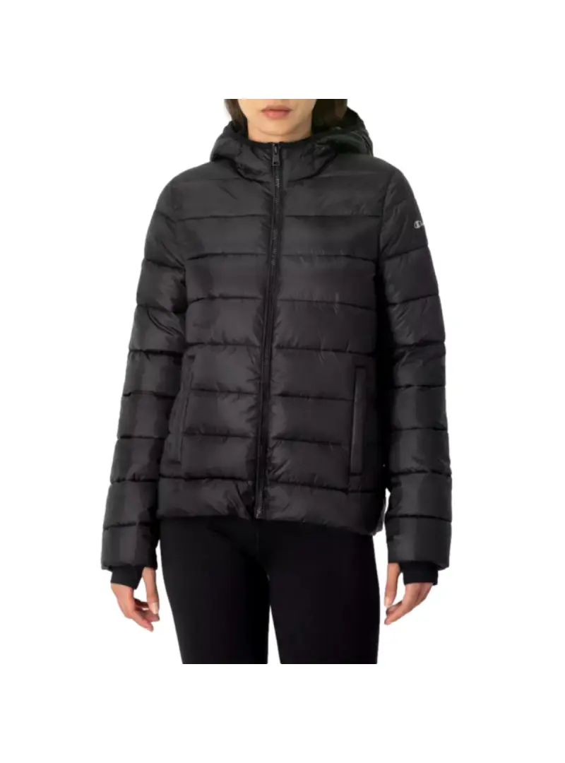 Champion Damska Kurtka Hooded Polyfilled Jacket 115750KK001 Czarny | Sklep Monotox
