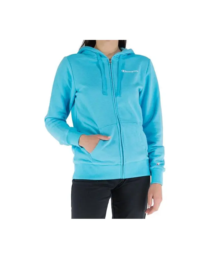 Champion Damska Bluza Hooded Full Zip Sweatshirt 116090BS128 Niebieski | Sklep Monotox