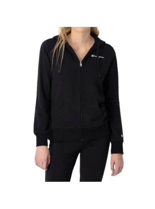 Champion Damska Bluza Hooded Full Zip Sweatshirt 116090KK001 Czarny | Sklep Monotox