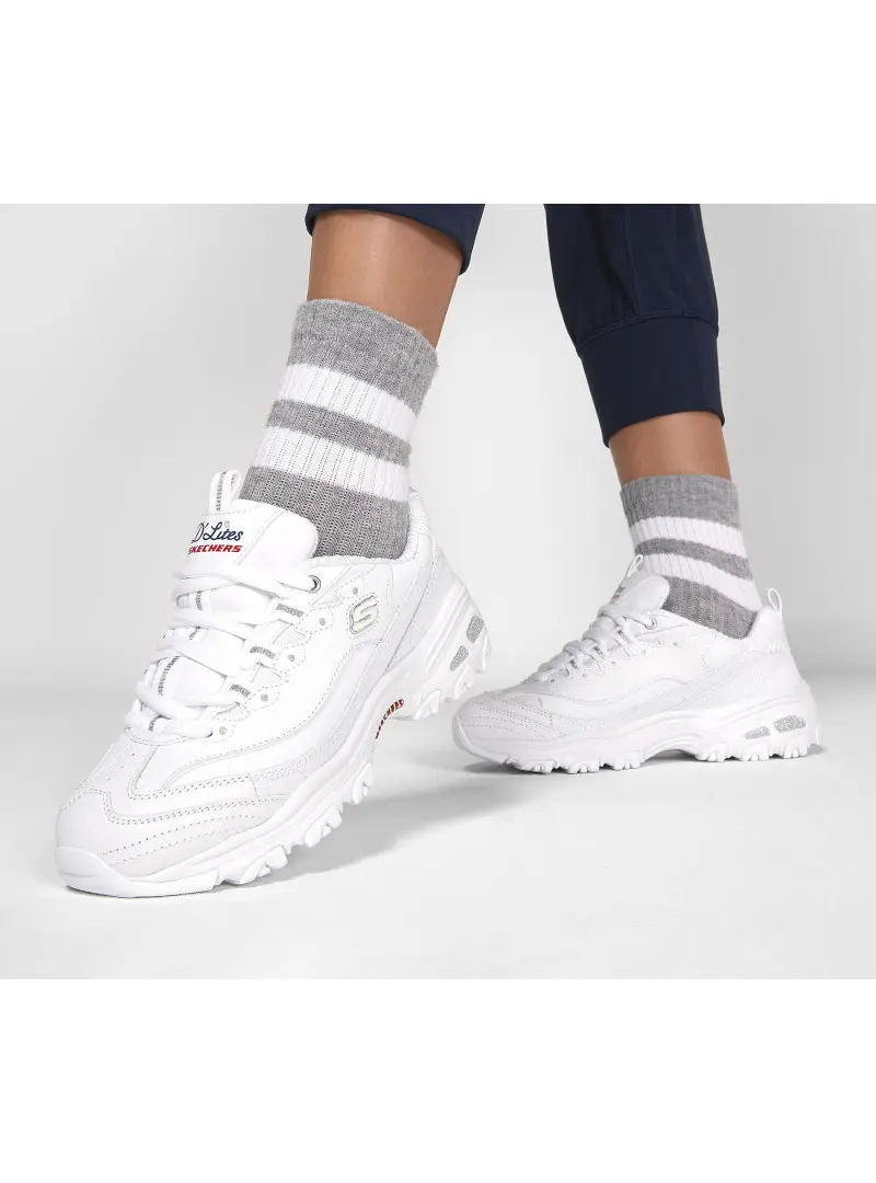 Skechers Damskie Sneakersy Dlites Fresh Start 11931WNVR Biały | Sklep Monotox