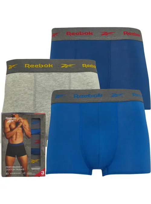 Reebok Męska Bielizna Sports Trunks Jeroen 15012 Niebieski | Sklep Monotox