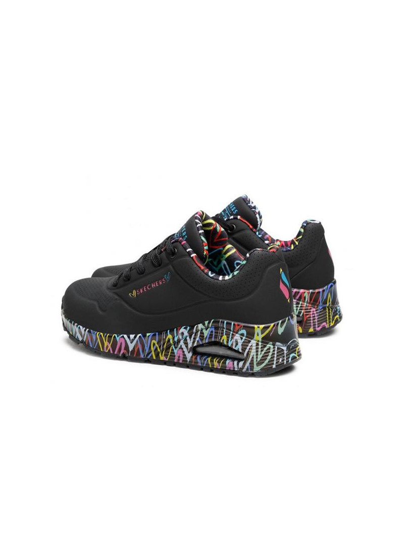Skechers Damskie Sneakersy Uno Loving Love 155506BBK Czarny | Sklep Monotox
