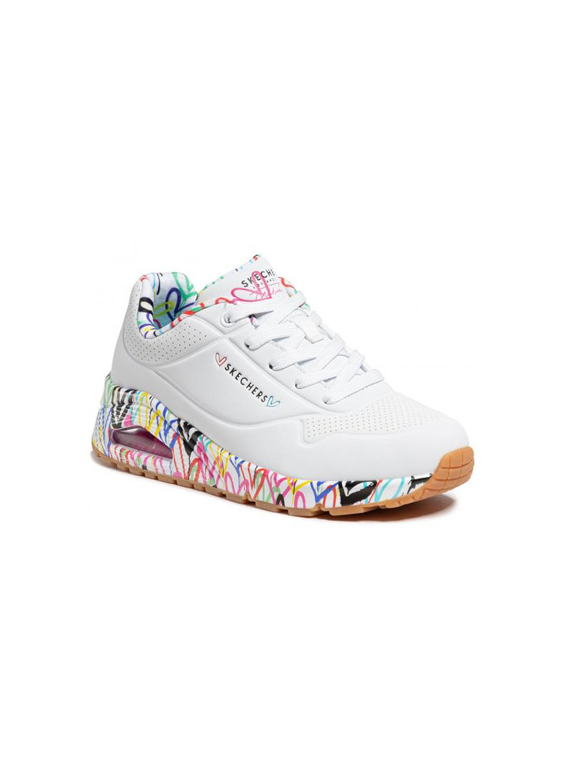Skechers Damskie Sneakersy Uno Loving Love 155506WHT Biały | Sklep Monotox