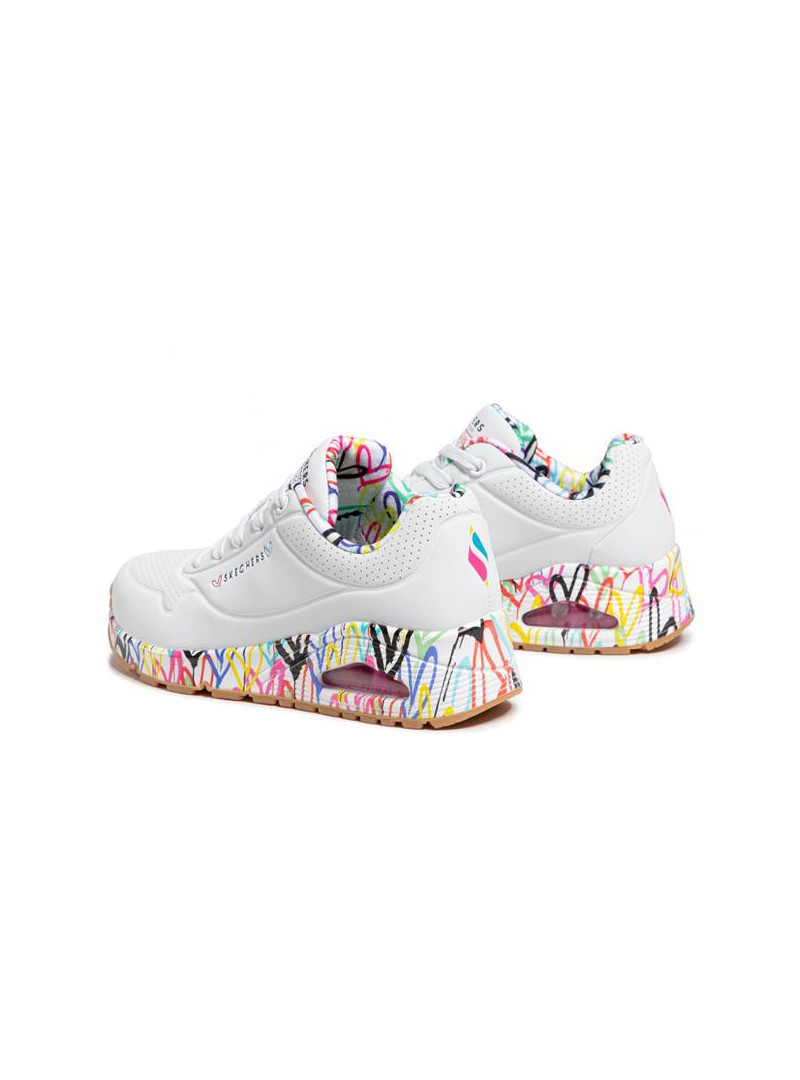 Skechers Damskie Sneakersy Uno Loving Love 155506WHT Biały | Sklep Monotox