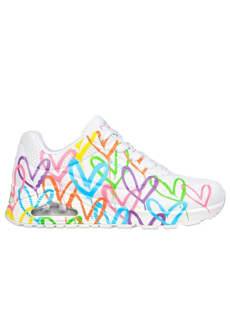 Skechers Damskie Sneakersy Uno Highlight Love 177981WMLT Biały | Sklep Monotox