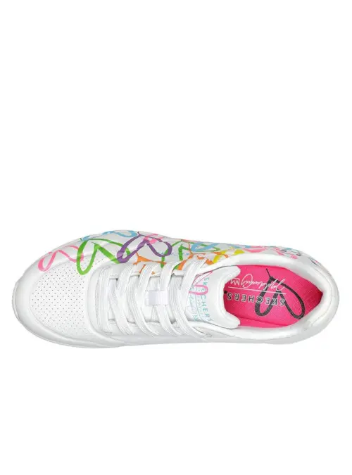 Skechers Damskie Sneakersy Uno Highlight Love 177981WMLT Biały | Sklep Monotox