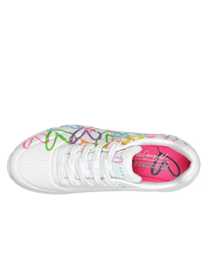 Skechers Damskie Sneakersy Uno Highlight Love 177981WMLT Biały | Sklep Monotox