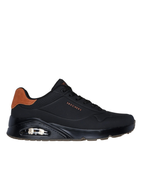 Skechers Męskie Sneakersy Uno Suited On Air 183004BBK Czarny | Sklep Monotox