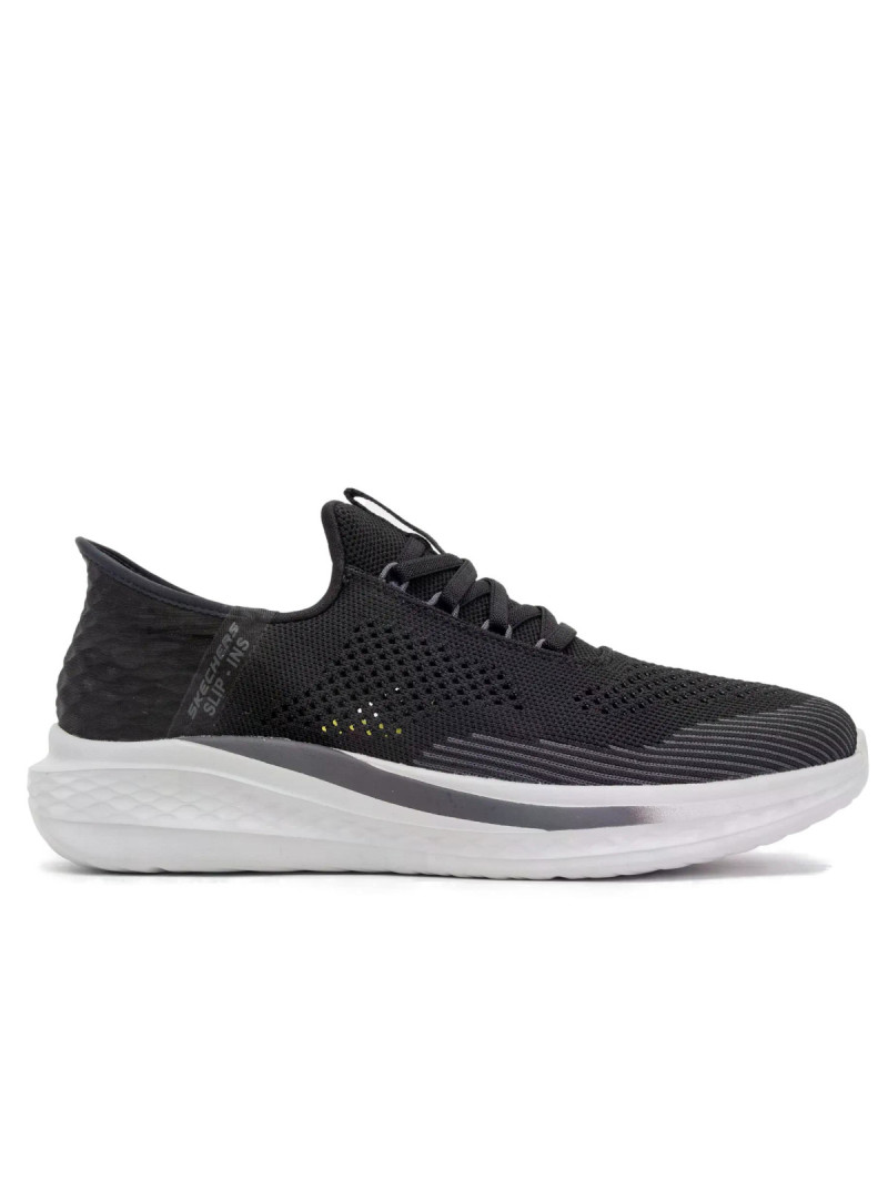 Skechers Męskie Sneakersy Slade Quinto 210810BLK Czarny | Sklep Monotox