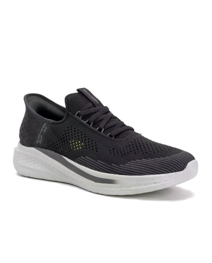 Skechers Męskie Sneakersy Slade Quinto 210810BLK Czarny | Sklep Monotox