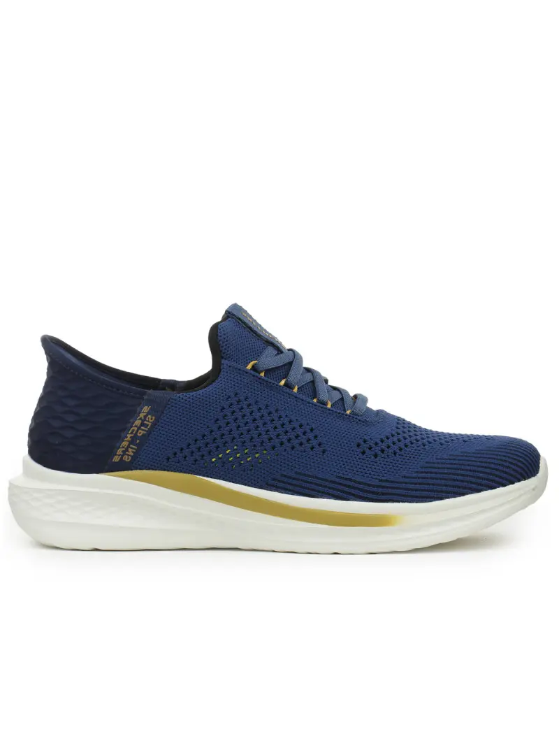 Skechers Męskie Sneakersy Slade Quinto 210810BLU Niebieski | Sklep Monotox