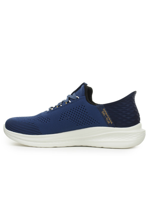 Skechers Męskie Sneakersy Slade Quinto 210810BLU Niebieski | Sklep Monotox